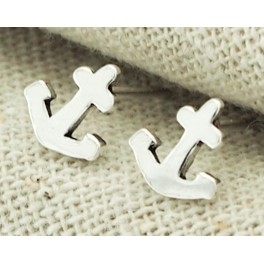 925 Sterling Silver Tiny Cross Stud  Earrings 6.5x7mm.