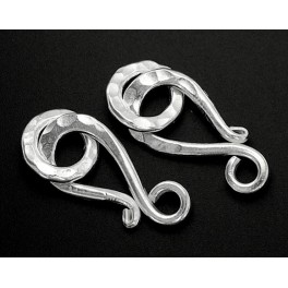 Karen Hill Tribe Silver 4 Hammered  Clasps  17mm.