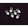 925 Sterling Silver 10 Little heart Charms 4 mm.