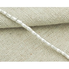 Karen Hill Tribe Silver 90 Bamboo Beads 2x3.5 mm. 13.5 inches