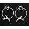 925 Sterling Silver 2  Bird Charms 13.5mm. Polished Finish