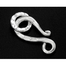 Karen Hill Tribe Silver 2 Hammered  Clasps  18mm.