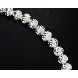 925 Sterling Silver 20 Diamond Cut Spacer Beads  5mm