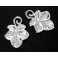 925 Sterling Silver 2 Ivy  Leaf Charms  13x17mm.