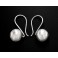 Karen Hill Tribe Silver 1 pair Brushed Round Earrings.10 mm.