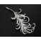 925 Sterling Silver Feather Pendant  14x30 mm.