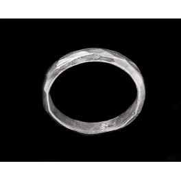 Karen Hill Tribe Silver Hammered Design 3.3mm Ring