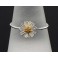 925 Sterling Silver 1mm. Wire Ring - Daisy design Gold plated pollen