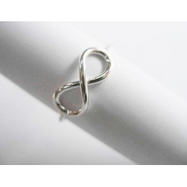 925 Sterling Silver 1.2mm. Twisted Rope Ring - Infinity design