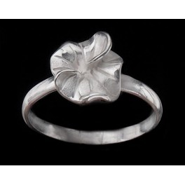 925 Sterling Silver Band Ring - Flower Design