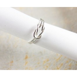 925 Sterling Silver Love Knot Ring Delicate Ring