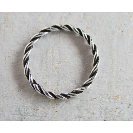 925 Sterling Silver 1.5mm Twisted Rope Stacking Ring
