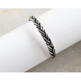 925 Sterling Silver Braided  Band Ring