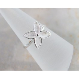 925 Sterling Silver Flower Band Ring
