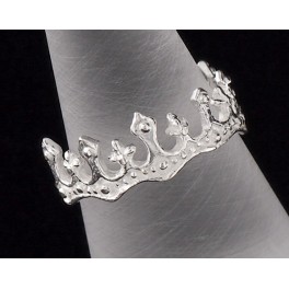 925 Sterling Silver Band Ring - Crown Design
