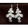 925 Sterling Silver Flower Branch Earrings. Polished finish