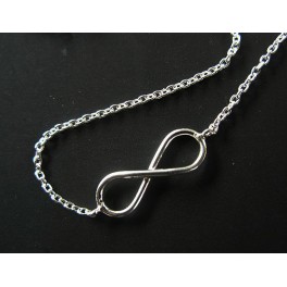 925 Sterling Silver Infinity Bracelet 6 - 7.5 inches adjustable