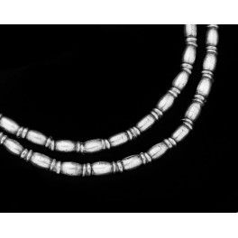 Karen Hill Tribe Silver 60 Bamboo Beads 2x4 mm. 9 inches