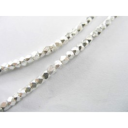 Karen Hill Tribe Silver 80 Faceted Beads 2mm. 6.5 inches