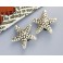 Karen Hill Tribe Silver 2 Starfish Beads 18mm.