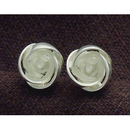 925 Sterling Silver  Love Knot Circle Stud Earrings 10mm.
