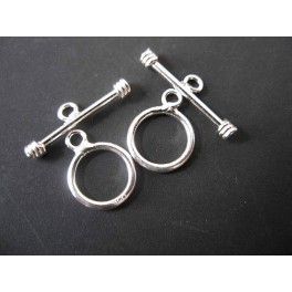 925 Sterling Silver 5 Toggles 11 mm.