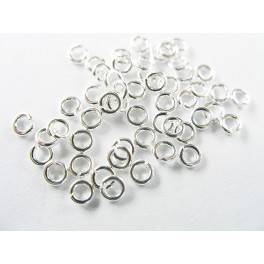 925 Sterling Silver 60 Opened Jump Rings 3mm. 22 AWG.