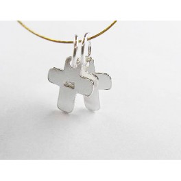 925 Sterling Silver 4 Cross Charms 8x9.5mm.
