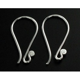 Karen Silver 5 pairs Ear Wires 20mm. Guage 20 AWG.
