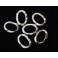 Karen Hill Tribe Silver 6 Hammered Jump Rings 8x11mm.